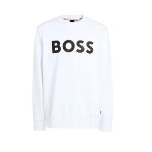 Hugo Boss White Sweatshirt Crew Mens Black 4XT 5XT NWT